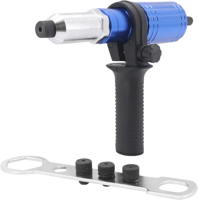 Minkurow Riveter Adapter Riveter Gun Adapter Kit Für Akku-bohrmaschine, Electric Riveter Gun Nietwerkzeug Blau