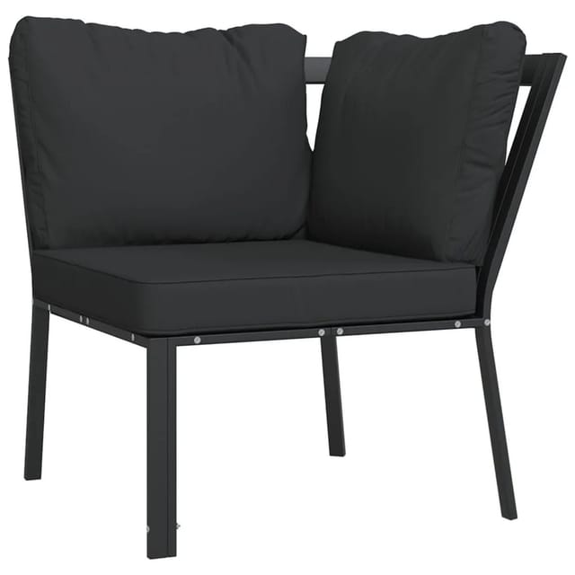 Gartenstuhl Mit Grauen Kissen 76x76x79 Cm Stahl Vidaxl