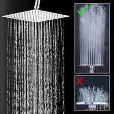 KOPFBRAUSE ECKIG REGENDUSCHE REGENBRAUSE BRAUSEKOPF DUSCHKOPF EDELSTAHL POLIERT Bild 2