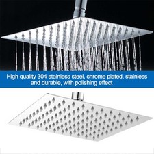 KOPFBRAUSE ECKIG REGENDUSCHE REGENBRAUSE BRAUSEKOPF DUSCHKOPF EDELSTAHL POLIERT Bild 19