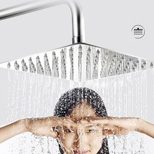 KOPFBRAUSE ECKIG REGENDUSCHE REGENBRAUSE BRAUSEKOPF DUSCHKOPF EDELSTAHL POLIERT Bild 5
