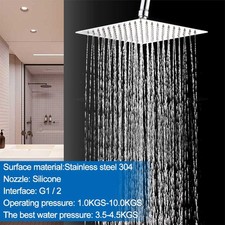KOPFBRAUSE ECKIG REGENDUSCHE REGENBRAUSE BRAUSEKOPF DUSCHKOPF EDELSTAHL POLIERT Bild 6