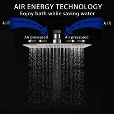 Edelstahl Duschkopf Eckig Regendusche Kopfbrause Regenbrause Rainshower 30x30cm Bild 14