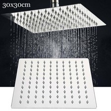 Duschkopf Edelstahl 30x30cm Regendusche Rain Kopfbrause Quadrat Dusch Kopf Chrom Bild 2