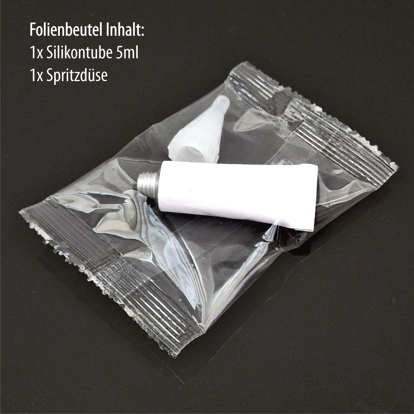 Silikontube Sanitärsilikon Fugen Dichtstoff Dichtmasse 5ml Mini Tube mit Düse Bild 2