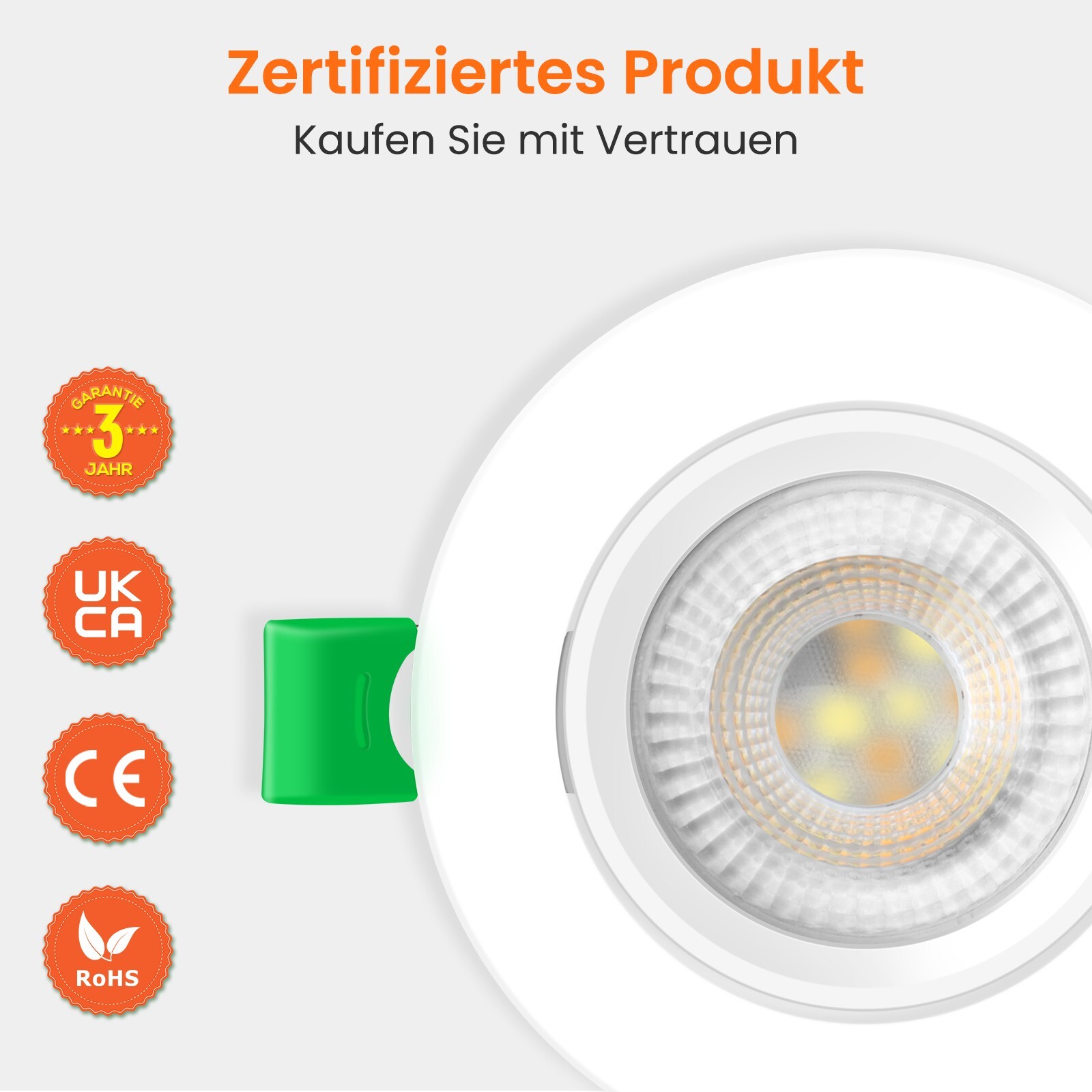 Schwenkbar LED Einbaustrahler Dimmbar CCT Rund Flach Bad Decken Leuchte Set 230V Bild 2