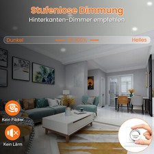 Schwenkbar LED Einbaustrahler Dimmbar CCT Rund Flach Bad Decken Leuchte Set 230V Bild 4