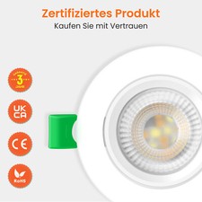 Schwenkbar LED Einbaustrahler Dimmbar CCT Rund Flach Bad Decken Leuchte Set 230V Bild 10