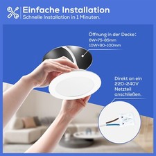 LED Einbaustrahler Decken Leuchte Flach Strahler Dimmbar 230V Einbau Spot 1050lm Bild 13