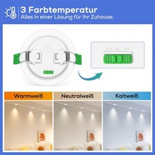 LED Einbaustrahler Decken Leuchte Flach Strahler Dimmbar 230V Einbau Spot 1050lm Bild 16