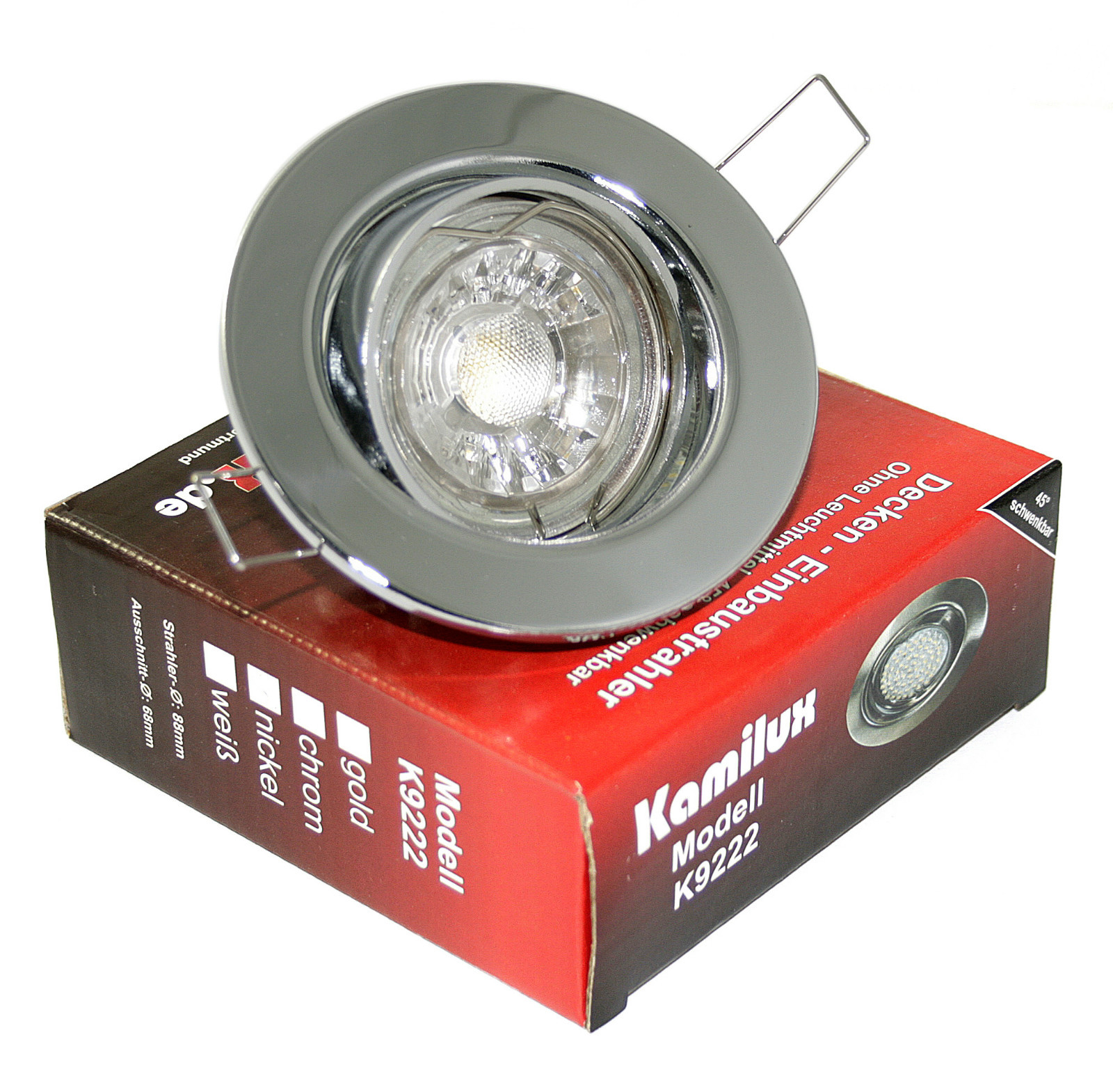 Einbaustrahler Tom LED 5W GU10 - 230 Volt - warmweiß - moderner Deckenspot IP20 Bild 12