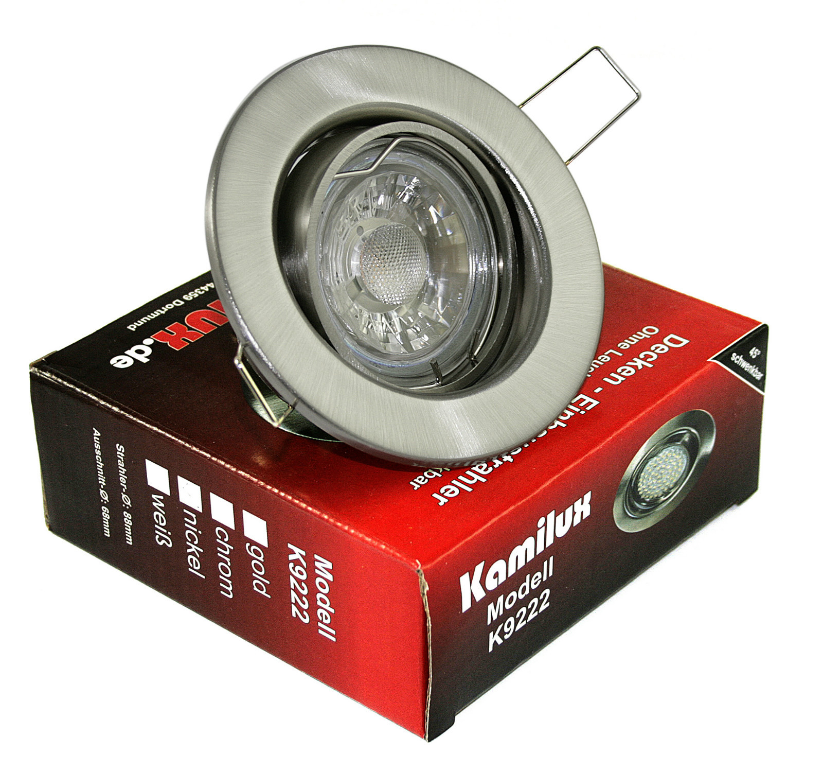 Einbaustrahler Tom LED 5W GU10 - 230 Volt - warmweiß - moderner Deckenspot IP20 Bild 13