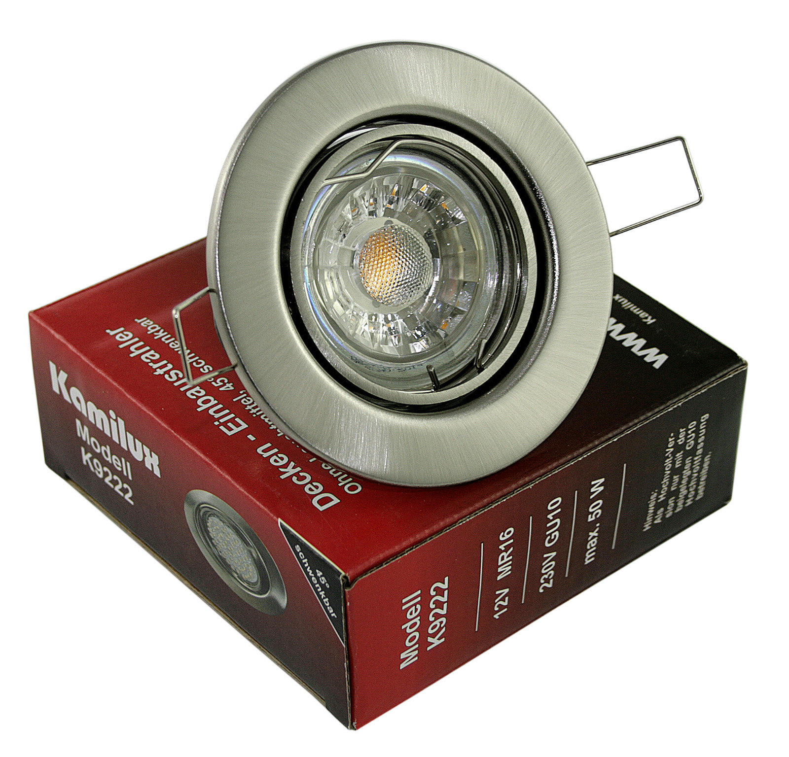 Einbaustrahler Tom LED 5W GU10 - 230 Volt - warmweiß - moderner Deckenspot IP20 Bild 14