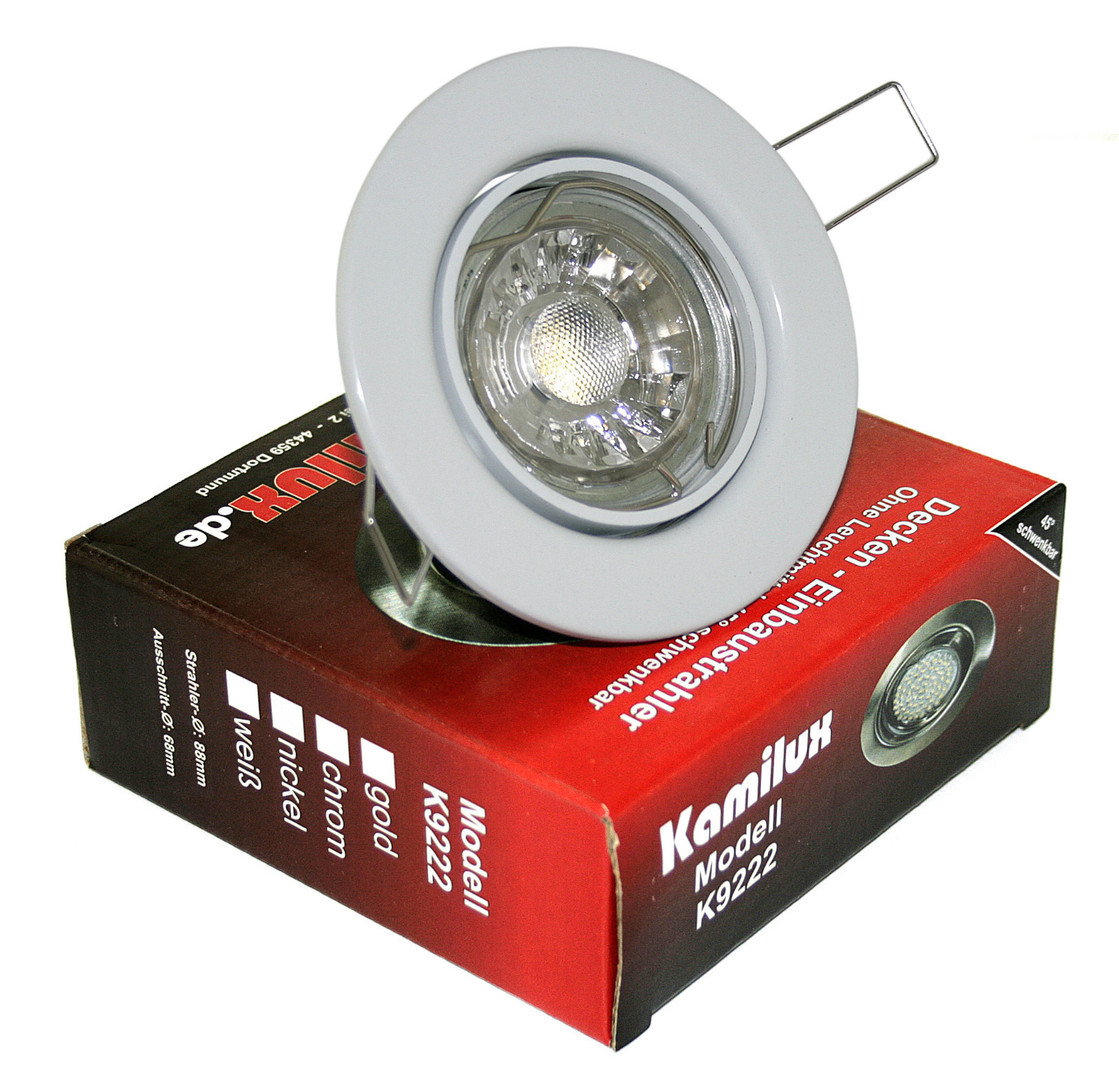 LED Einbauspot Tom GU10 5 Watt warmweiß - Deckenstrahler 230V für Innen