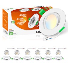 LED Einbaustrahler Decken Spots Lampen 6W Einbau Leuchte Ultra Flach Schwarz Bild 11