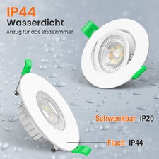 LED Einbaustrahler Decken Spots Lampen 6W Einbau Leuchte Ultra Flach Schwarz Bild 15