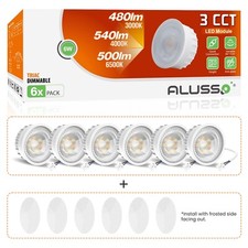 LED Einbaustrahler Decken Spots Lampen 6W Einbau Leuchte Ultra Flach Schwarz Bild 3