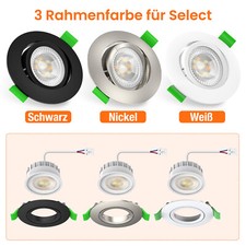 LED Einbaustrahler Decken Spots Lampen 6W Einbau Leuchte Ultra Flach Schwarz Bild 5