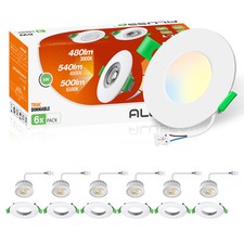 LED Einbaustrahler Decken Spots Lampen 6W Einbau Leuchte Ultra Flach Schwarz Bild 9