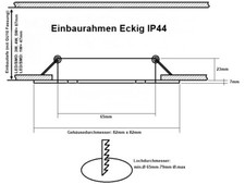 Bad Feuchtraum Einbaustrahler Einbaurahmen GU10 LED IP44 Edelstahl Deckenspots Bild 6
