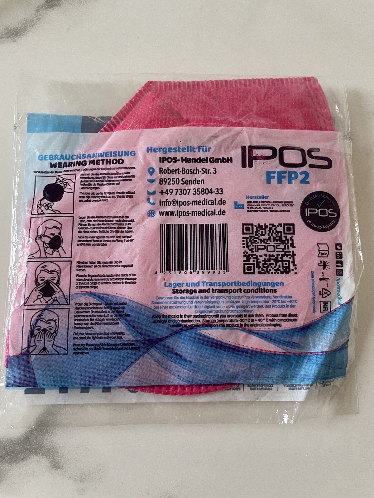 Atemschutz Maske pink neu ovp