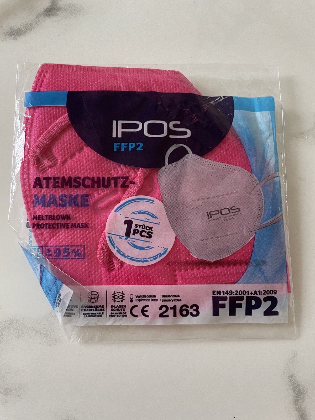 Atemschutz Maske pink neu ovp Bild 2