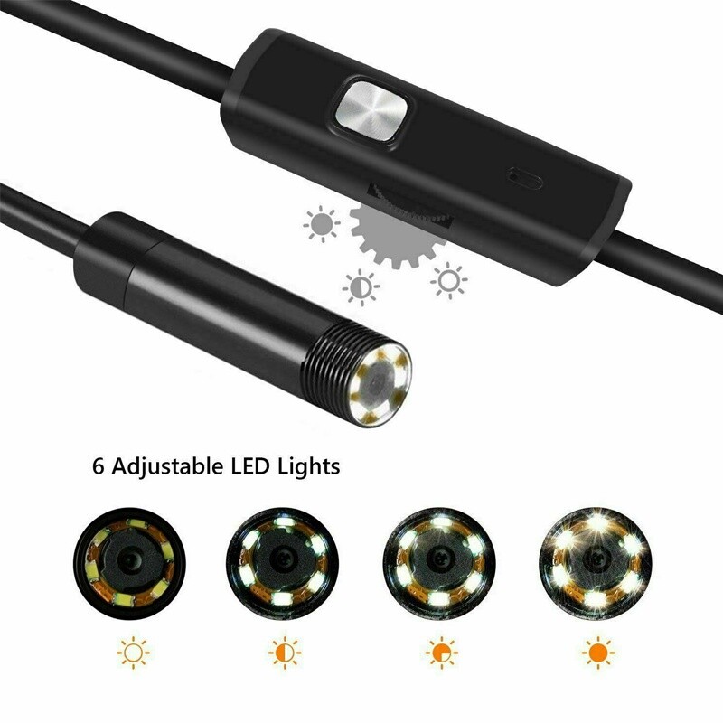 2M USB Endoskop Kamera 7mm LED-HD Inspektion Wasserdicht PC Android Handy Bild 5