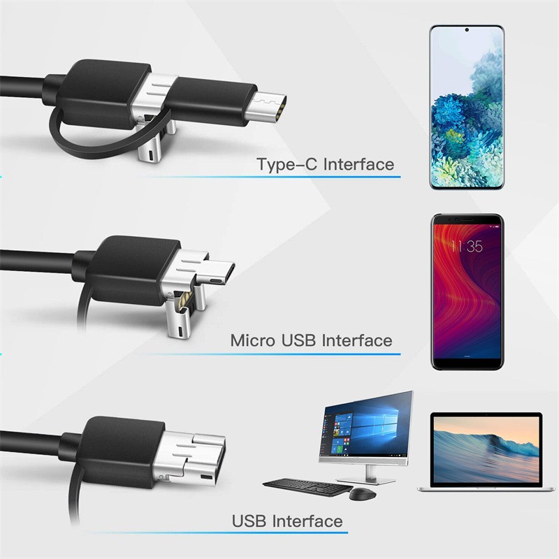 5,5 mm 6LED Endoskop Android-Typ-C-Boorscope Waterfeste Inspektion USB-Kamera Bild 7
