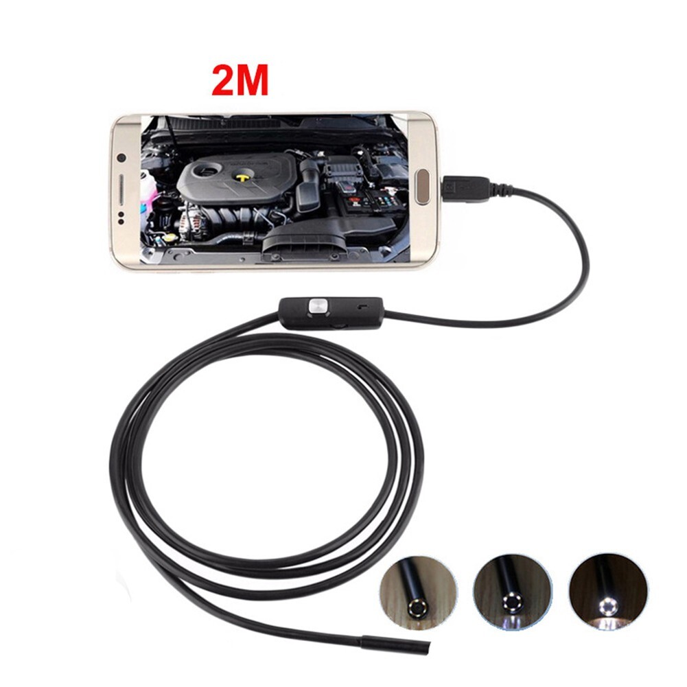 2M USB Endoskop Kamera 7mm LED-HD Inspektion Wasserdicht PC Android Handy DHL Bild 5