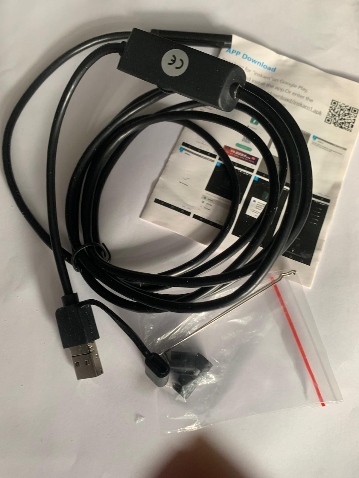 3 In 1 Usb Micro Typ C Endoskop Kamera 7mm LED Inspektion Wasserdicht PC Android Bild 3