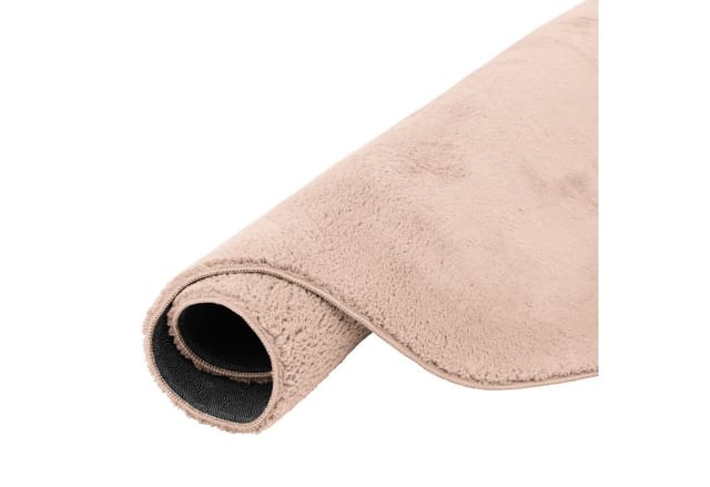 Pergamon Luxus Super Soft Fellteppich Pearl Altrosa 120cm Rund