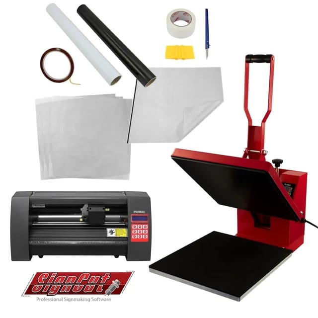 Monstershop Transferpresse 38 x 38cm & 360mm Vinyl-Schneideplotter im Set