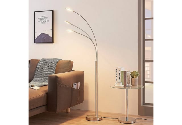 Lindby LED Stehlampe Anea 9621693 Modern in Alu aus Metall 31-flammig Wohnzimmerleuchte