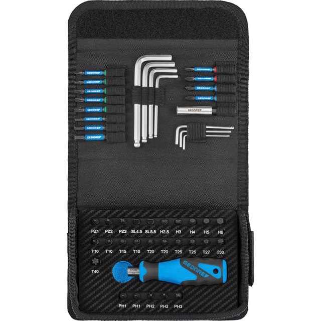 Gedore Bit-Kit 47-teilig 1/4" Textiltasche