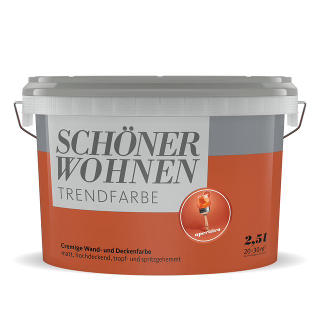 Schöner Wohnen Farbe Trendfarbe 'Aperitivo' orange matt 2,5 l