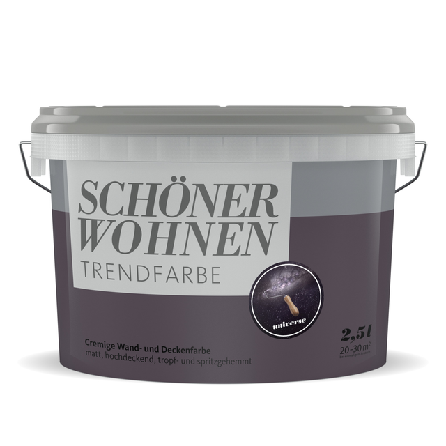 Schöner Wohnen Farbe Trendfarbe 'Universe' violett matt 2,5 l