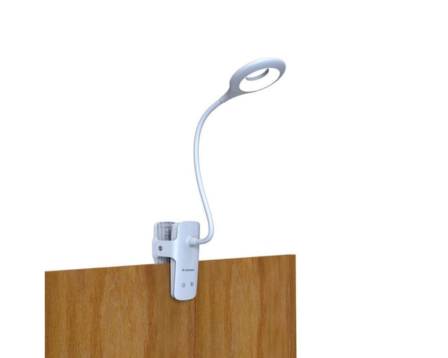 Wozinsky Mini Wireless LED Reading Lamp with Clip + USB-C Cable - White