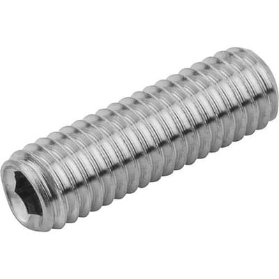GEWINDESTIFT, INNENSECHSKANT MIT KEGELKUPPE, DIN EN ISO4026 M08X45, SW=4, EDELSTAHL BLANK