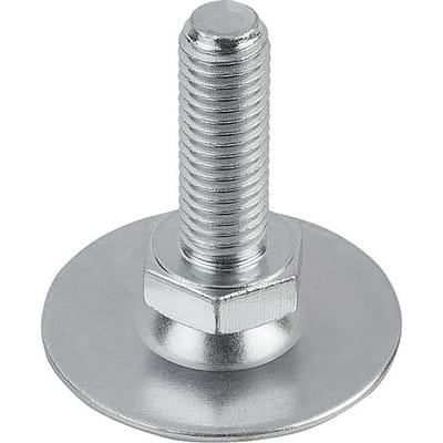 STELLFUß OHNE BOHRUNG M10X30, D=50, STAHL