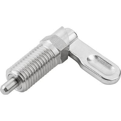 SPERRRIEGEL MIT ANSCHLAG, LINKS, D=6, M12, FORM:A GRIFF UNBESCH., O. MUTTER, EDELSTAHL