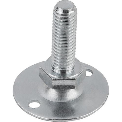 STELLFUß MIT BOHRUNG M10X30, D=50, STAHL
