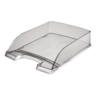 Briefkorb, für A4, grau-transparent, 52260092, mehrfach übereinander stapelbar