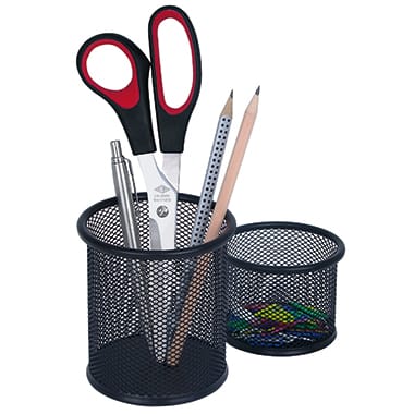 Stifteköcher-Set Office, schwarz, Pck = 1 großer Köcher, 10cm + 1 kleiner Köcher