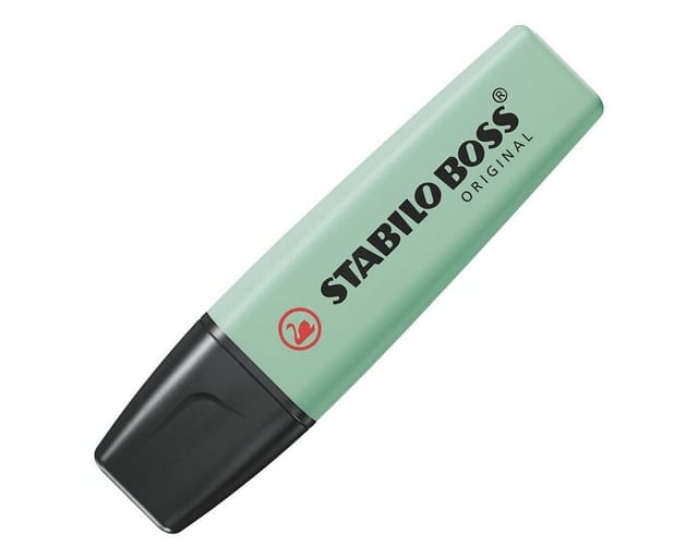 Textmarker Boss, 2+5mm, pastell-minzgrün, 70/116, Tinte auf Wasserbasis