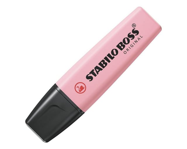 Textmarker Boss, 2+5mm, pastell-rosa, 70/129, Tinte auf Wasserbasis, nac