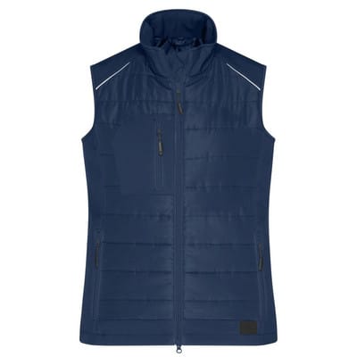 Damen Softshell Hybridweste JN1821, navy-blau, Größe 4XL