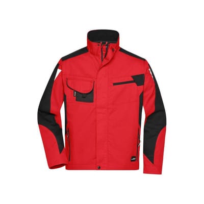 Workwear Jacke JN821, rot/schwarz, Größe M
