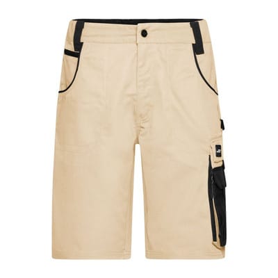 Workwear Shorts JN835, stein-grau/schwarz, Größe 46
