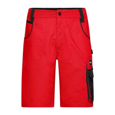 Workwear Shorts JN835, rot/schwarz, Größe 50