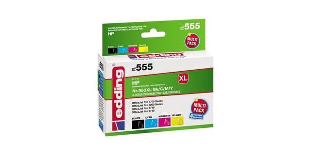 EDD-555 ersetzt HP 953XL Multipack 4 - BK/C/M/Y - 1x 53 ml + 3x 26 ml